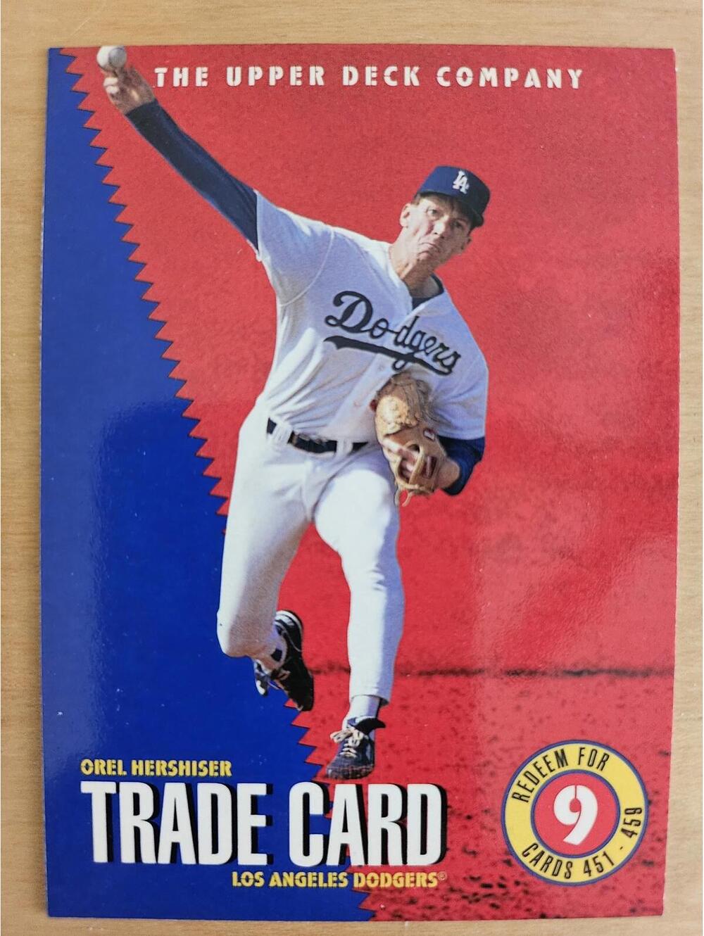 1995 Upper Deck Trade Exchange Orel Hershiser Los Angeles Dodgers #TC1